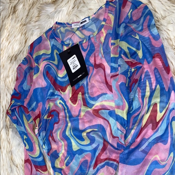 Fashion Nova, Bodysuit Multi Color, Size:S - Picture 3 of 6